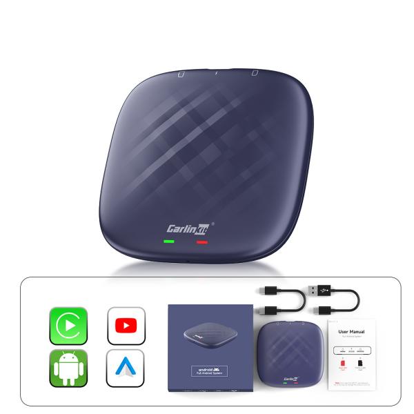Android 13 With Youtube & Netflix Wired to Wireless Adapter Carplay Tbox Plus