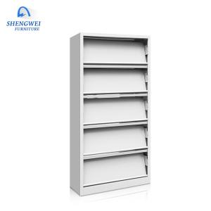 China School Library Knocked Down  Bookshelf Magazine Steel Shelf Rack on sale