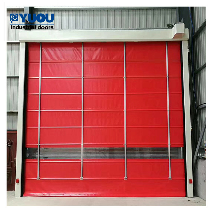 Fast Action High Speed Roller Shutter Door 7m Height PVC Stacking 24DB Soundproof