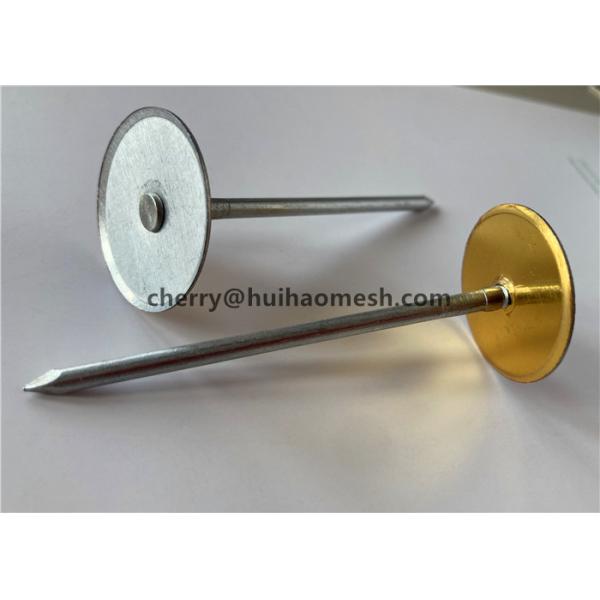 1" / 25mm Cupped Head Insulation Weld Pins Galvanized Steel Material For HVAC Insulation Works