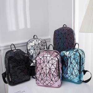 China Cool Luminous Personality Fashion Laser Color-Changing Shoulder Student White-Collar Travel Backpack on sale