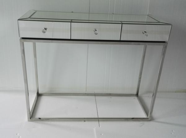 Quality Three Drawer Mirror Tables Furniture Strong Stainless Steel Material for sale