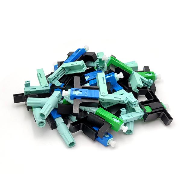 5G LX58 SC UPC FTTX Field Installable Connector Fiber Optic Flat Cable Blue