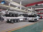 40" Flatbed 3 Axles Container Semi Trailer 50 Tons Loading Capacity With Led