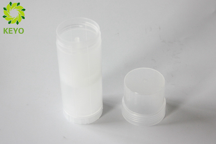 Clear PP Plastic Empty Stick Deodorant Containers Round Shape Capacity 60g