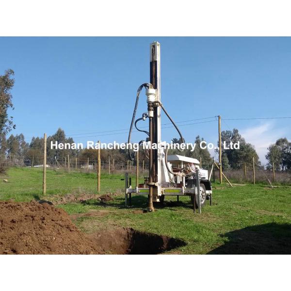 120m Depth Trailer Mounted Water Well Drilling Rigs 18.7KW Borehole Drilling Equipment