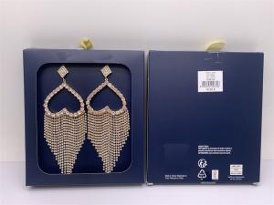 China Reusable Heart Fringe Earrings Practical , Multipurpose Pave Diamond Earring on sale