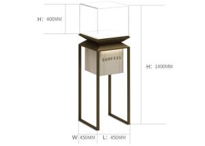12 V Output Power Custom Glass Display Cases Bronze Color Free 3D Design