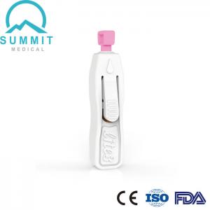 China Single Use Auto Safety Lancets For Vitro Diagnostics 21G 2.4mm Pink 100/Box on sale