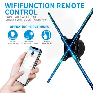China 65cm wifi hologram light player 3D LED fan hologram display rotating rotational display not holographic projector on sale