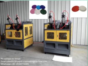 Two Stations Paper Plate Forming Machine , Paper Plates Making Machine