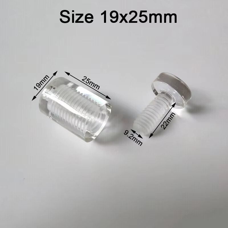 Customized Acrylic Clear Wall Mounted Standoff Screw for Sign Holder Advertising Board Bolts length 20mm