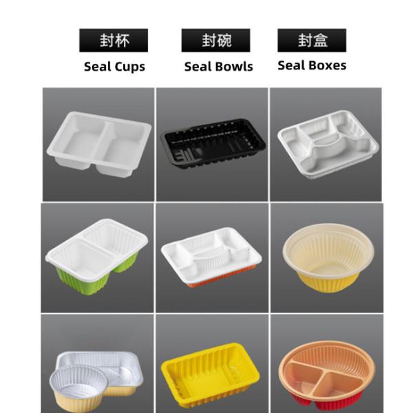 Hygiene SUSU304 MAP Plastic Food Tray Sealing Machine Meal Tray Wrapping Machine For Meat Preserve
