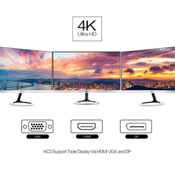 I3 7100U Intel Core Mini PC 802.11ac Wifi 4K @ 60 Hz With DP Port