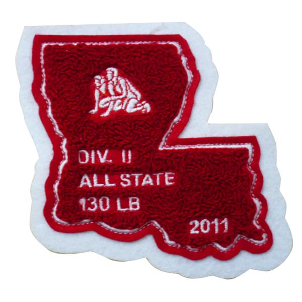 Custom Embroidered Patches With Dog Pattern Hot / Laser Cut Border For Clothing