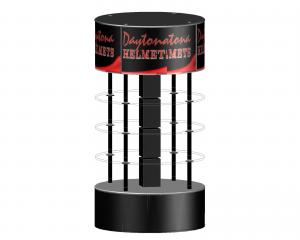 Buy cheap Permanent MDF Wooden Branded Display Stands With Graphic Multip Shelves product