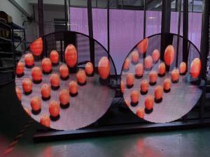 Buy cheap Customized Transparent LED Display Screen Creative Circle LED Screen product