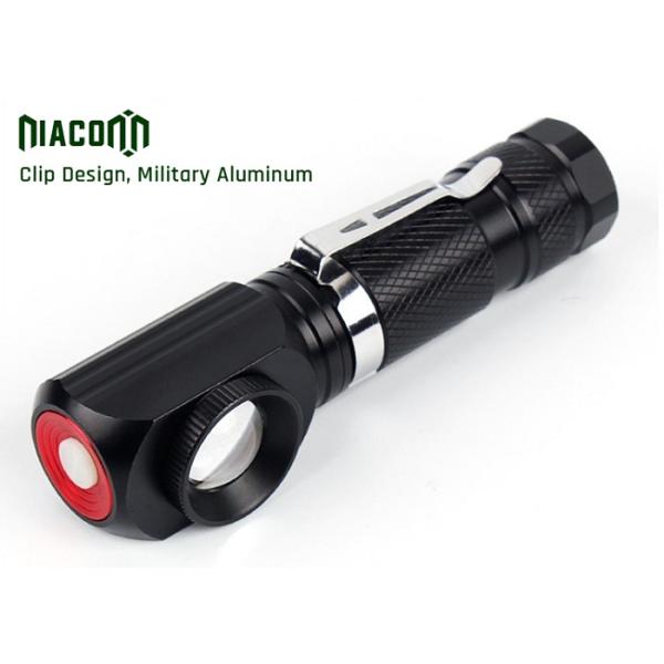 Rechargeable Military Led Flashlight With 90 Degree Angle Magnetic Base
