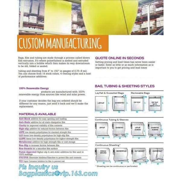 Merchandise Bags Newspaper Bags Pallet Covers Poly Bags Poly Bags / roll Poly Sheets Poly Tubing Poly Bag Assortment