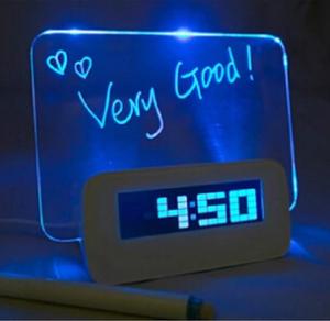 Buy cheap New creative gift product LED Luminous Message Board Alarm Clock With Calendar 4 U product