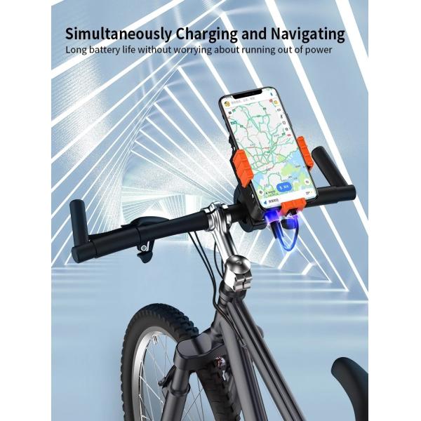 FCC Detachable Bike Mount Cell Phone Holder With Power Bank Box