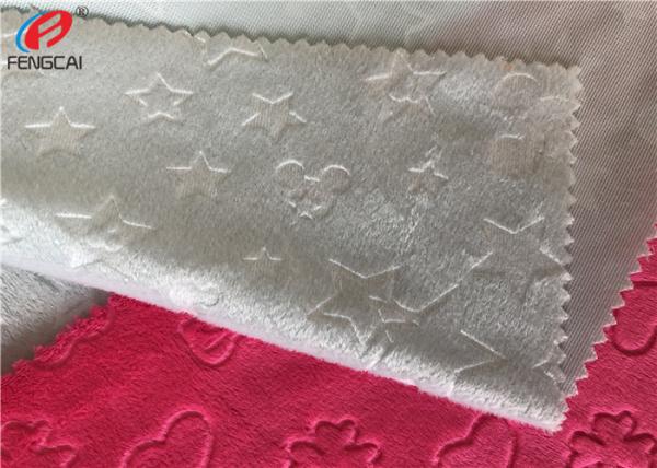 Quality 3D Embossed Minky Plush Fabric Velboa Faux Fur Fabric Brushed Surface for sale