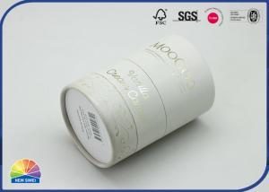 Buy cheap Candle Packaging White Cardboard Cylinder Tubes Hot Stamping product