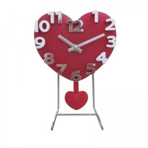 China Fashional Home Decor 3D number heart shape desk table clock on sale