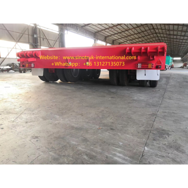 High-Efficiency 3-Axle Lowboy: 11.5m Length, 80T Capacity for Construction Machinery