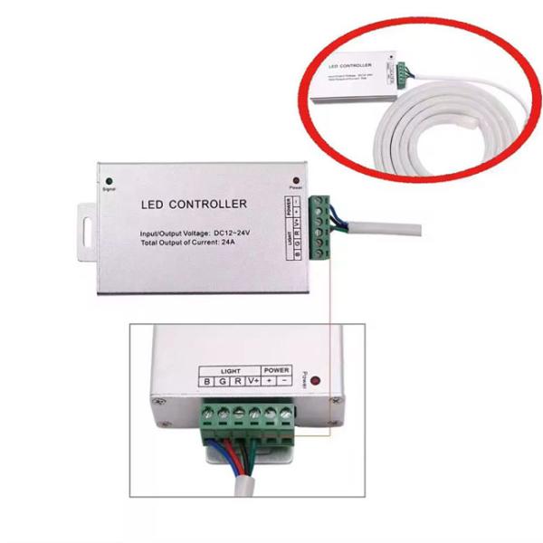 Dc Input Port Rgb Led Controller Controlled By 24Key Remote Control Unit