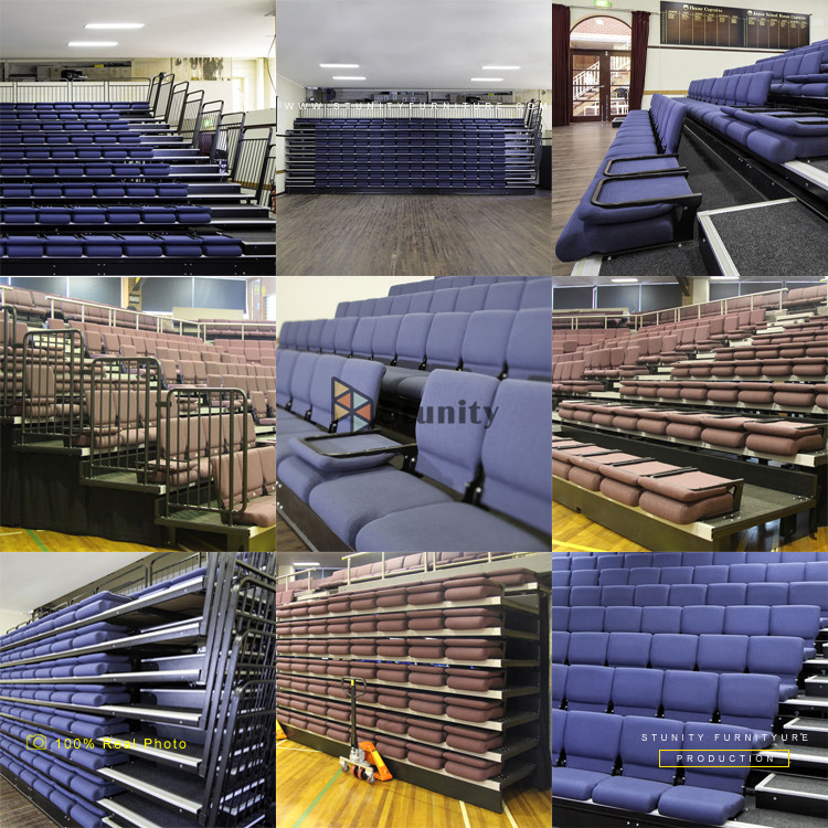 Public Retractable Seating System Fixed Telescopic System Platform