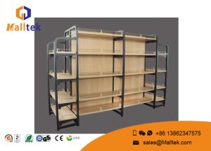 China Commercial  Wood Display Rack Wooden Shop Shelving For Shoping Mall on sale