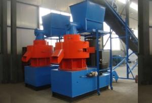 Small Pellet Machine Wood Pelletizer Machine , Double Loop Ring Mold