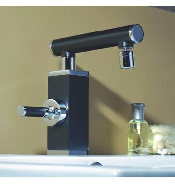 Quality Polished Chrome Square Basin Mixer Faucet , Deck Mounted Single Lever Basin Mixer for sale