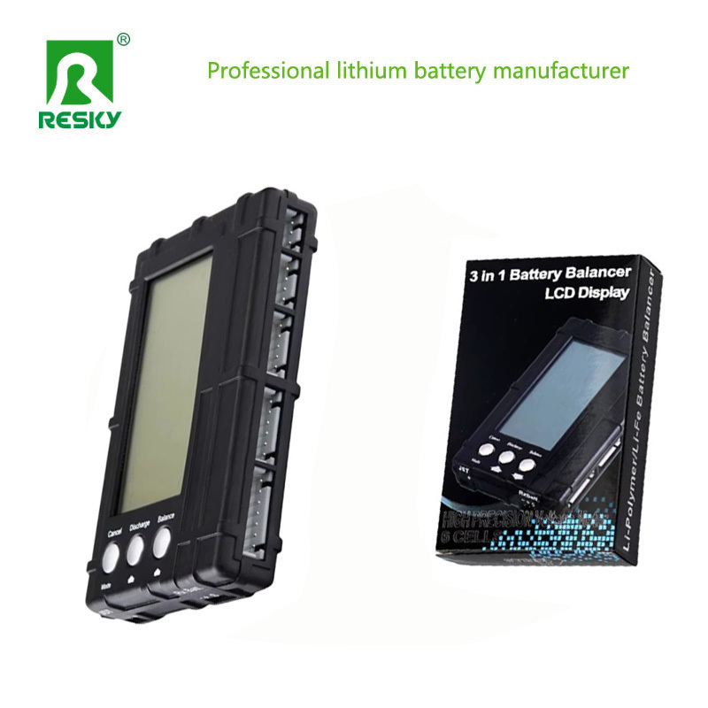 RC Accessories LCD Display 2-6s Lithium Battery Voltage Meter Tester Balancer