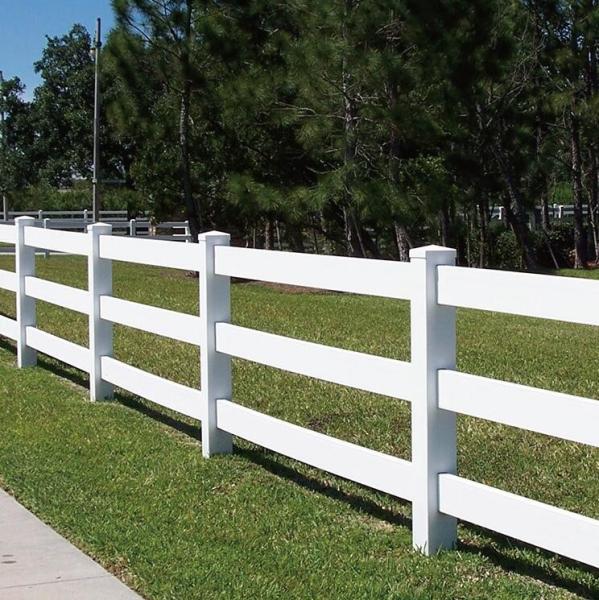 Quality Free Sample 1.2m Height White 3 Rails Heavy Duty Vinyl Fence Horse PVC Farm Fence for sale
