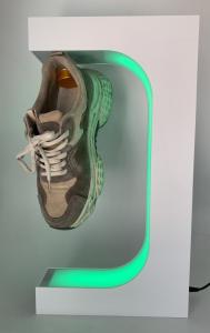 Buy cheap 360 rotating led light change magnetic levitation sneaker shoes display racks product