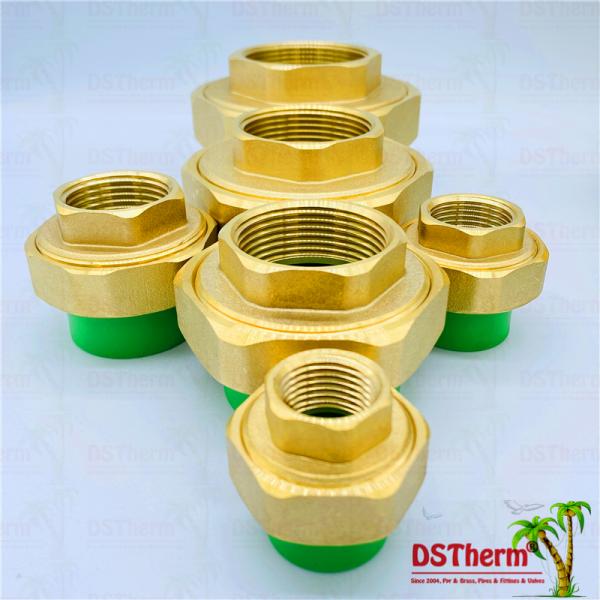 Brass Ppr Fittings Female Threaded Union Nickel Plated Heavier Customized 4'