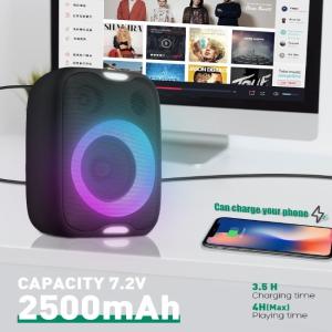 Buy cheap LED Light Bluetooth Speaker OZZIE P5 RGB effect with 7.4V 2500mAh Battery product