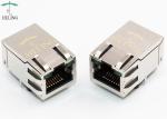 Shielded 1000 Base - T Magnetic RJ45 Jack Tab Up With LED And EMI Finger