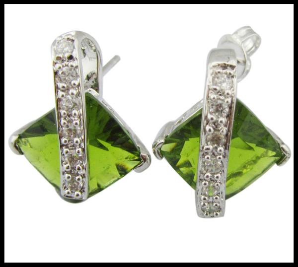 Quality Ring Size 7 925 Silver Jewelry Set with Lobster Clasp Closure Green Summer for sale