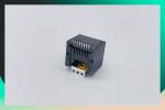Small RJ45 Modular Jack Vertical Shielded SMT With Solder Tab 8P8C Top Entry WR