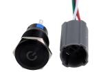 Led Anti Vandal Push Button Switch With Pigtail Connetcor , Aluminum Material