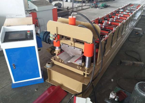 Quality Ridge Cap Sheet Roll Forming Machine Automatic Control Type With 70mm Shaft for sale