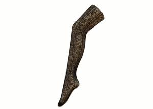 Jacquard  Pattern  Stretchy  Fishnet Black Pantyhose Snagging Resistance