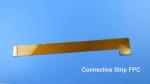 Single Sided Flex PCB Strips Built on 1oz Polyimide with PI Stiffener and Gold