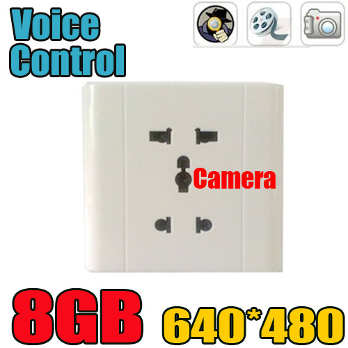 Home Security Wall Socket Outlet DVR Spy Hidden Camera Surveillance Audio Video