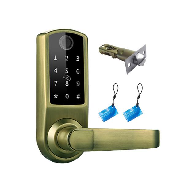 Quality BLE TTLock App Controlled Door Lock 4xAA Batteries RFID Keyless Entry for sale