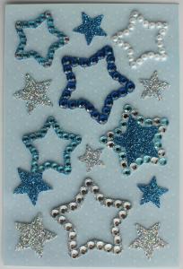 Buy cheap Rhinestone Colored Star Stickers , Transparent Crystal Small Star Stickers product