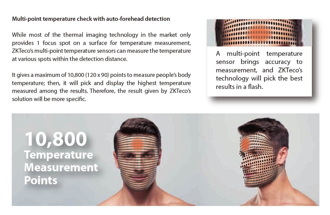 5 inch screen AI Face Recognition Attendance Machine With Temperature Detector